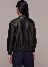 Laura Leather Bomber Jacket